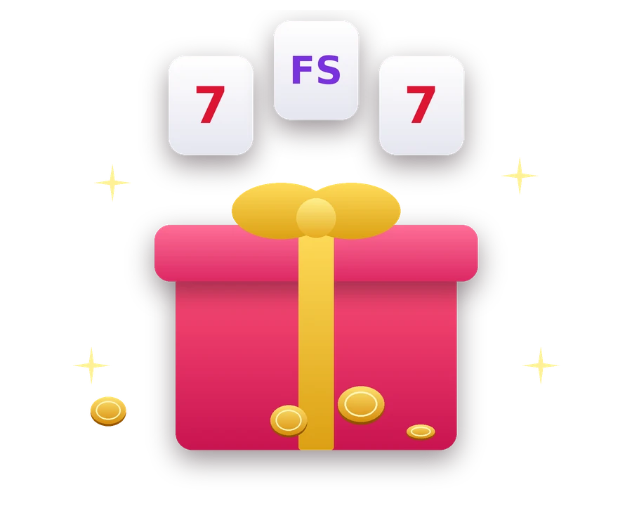 Spilleautomat med kirsebær og stjerne og et FS-mærke, der illustrerer free spins